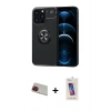 MARSİLYAN™- iPhone 13 Pro Max Kılıf Yankı Form Prime - Siyah Joko 5D Cam + Rainbow Kamera Lens Koruma Cam - KI