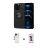 MARSİLYAN™- iPhone 13 Pro Max Kılıf Yankı Form Prime - Siyah Joko 5D Cam + Shine Kamera Lens - GD