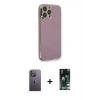 MARSİLYAN™- iPhone 13 Pro Max Kılıf Yankı Serisi - Şeffaf 360 Full Body Arka Koruyucu + Neon Fosforlu Kamera Lens - BZ