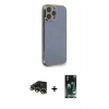 MARSİLYAN™- iPhone 13 Pro Max Kılıf Yankı Serisi - Şeffaf 360 Full Body Arka Koruyucu + Raze Metal Kamera Lens - GD