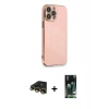 MARSİLYAN™- iPhone 13 Pro Max Kılıf Yankı Serisi - Şeffaf 360 Full Body Arka Koruyucu + Raze Metal Kamera Lens - GD
