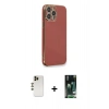 MARSİLYAN™- iPhone 13 Pro Max Kılıf Yankı Serisi - Şeffaf 360 Full Body Arka Koruyucu + Shine Kamera Lens - GD