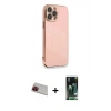 MARSİLYAN™- iPhone 13 Pro Max Kılıf Yankı Serisi - Şeffaf 360 Full Body Arka Koruyucu + Rainbow Kamera Lens Koruma Cam - KI