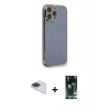 MARSİLYAN™- iPhone 13 Pro Max Kılıf Yankı Serisi - Şeffaf 360 Full Body Arka Koruyucu + Pers Alüminyum Kamera Lens - LT