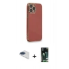 MARSİLYAN™- iPhone 13 Pro Max Kılıf Yankı Serisi - Şeffaf 360 Full Body Arka Koruyucu + Pers Alüminyum Kamera Lens - LT
