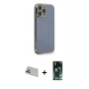 MARSİLYAN™- iPhone 13 Pro Max Kılıf Yankı Serisi - Şeffaf 360 Full Body Arka Koruyucu + Rainbow Kamera Lens Koruma Cam - BZ