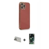 MARSİLYAN™- iPhone 13 Pro Max Kılıf Yankı Serisi - Şeffaf 360 Full Body Arka Koruyucu + Rainbow Kamera Lens Koruma Cam - BZ