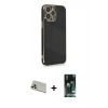 MARSİLYAN™- iPhone 13 Pro Max Kılıf Yankı Serisi - Şeffaf 360 Full Body Arka Koruyucu + Rainbow Kamera Lens Koruma Cam - REGD