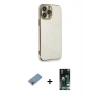 MARSİLYAN™- iPhone 13 Pro Max Kılıf Yankı Serisi - Şeffaf 360 Full Body Arka Koruyucu + Shine Kamera Lens Koruma Cam - GI