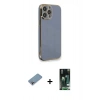 MARSİLYAN™- iPhone 13 Pro Max Kılıf Yankı Serisi - Şeffaf 360 Full Body Arka Koruyucu + Shine Kamera Lens Koruma Cam - GI