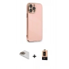 MARSİLYAN™- iPhone 13 Pro Max Kılıf Yankı Serisi - Şeffaf Maxco Cam Ekran Koruyucu + Pers Alüminyum Kamera Lens - GD