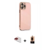 MARSİLYAN™- iPhone 13 Pro Max Kılıf Yankı Serisi - Şeffaf Maxco Cam Ekran Koruyucu + Pers Alüminyum Kamera Lens - KI