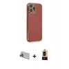 MARSİLYAN™- iPhone 13 Pro Max Kılıf Yankı Serisi - Şeffaf Maxco Cam Ekran Koruyucu + Rainbow Kamera Lens Koruma Cam - MR