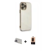MARSİLYAN™- iPhone 13 Pro Max Kılıf Yankı Serisi - Şeffaf Maxco Cam Ekran Koruyucu + Rainbow Kamera Lens Koruma Cam - MR