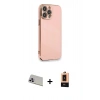 MARSİLYAN™- iPhone 13 Pro Max Kılıf Yankı Serisi - Şeffaf Maxco Cam Ekran Koruyucu + Rainbow Kamera Lens Koruma Cam - MR