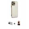 MARSİLYAN™- iPhone 13 Pro Max Kılıf Yankı Serisi - Şeffaf Maxco Cam Ekran Koruyucu + Rainbow Kamera Lens Koruma Cam - KI