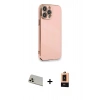 MARSİLYAN™- iPhone 13 Pro Max Kılıf Yankı Serisi - Şeffaf Maxco Cam Ekran Koruyucu + Rainbow Kamera Lens Koruma Cam - REGD