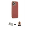 MARSİLYAN™- iPhone 13 Pro Max Kılıf Yankı Serisi - Şeffaf Maxco Cam Ekran Koruyucu + Rainbow Kamera Lens Koruma Cam - BZ