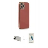 MARSİLYAN™- iPhone 13 Pro Max Kılıf Yankı Serisi - Şeffaf Pasifik Cam Ekran Koruyucu + Rainbow Kamera Lens Koruma Cam - BZ