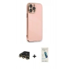 MARSİLYAN™- iPhone 13 Pro Max Kılıf Yankı Serisi - Şeffaf Pasifik Cam Ekran Koruyucu + Raze Metal Kamera Lens - GD