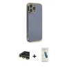 MARSİLYAN™- iPhone 13 Pro Max Kılıf Yankı Serisi - Şeffaf Pasifik Cam Ekran Koruyucu + Raze Metal Kamera Lens - GD