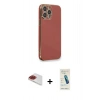 MARSİLYAN™- iPhone 13 Pro Max Kılıf Yankı Serisi - Şeffaf Pasifik Cam Ekran Koruyucu + Pers Alüminyum Kamera Lens - KI