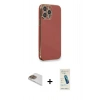 MARSİLYAN™- iPhone 13 Pro Max Kılıf Yankı Serisi - Şeffaf Pasifik Cam Ekran Koruyucu + Pers Alüminyum Kamera Lens - GD