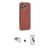 MARSİLYAN™- iPhone 13 Pro Max Kılıf Yankı Serisi - Şeffaf Pasifik Cam Ekran Koruyucu + Pers Alüminyum Kamera Lens - SABE