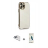 MARSİLYAN™- iPhone 13 Pro Max Kılıf Yankı Serisi - Şeffaf Pasifik Cam Ekran Koruyucu + Pers Alüminyum Kamera Lens - SABE