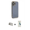 MARSİLYAN™- iPhone 13 Pro Max Kılıf Yankı Serisi - Şeffaf Pasifik Cam Ekran Koruyucu + Rainbow Kamera Lens Koruma Cam - REGD