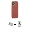 MARSİLYAN™- iPhone 13 Pro Max Kılıf Yankı Serisi - Şeffaf Pasifik Cam Ekran Koruyucu + Rainbow Kamera Lens Koruma Cam - REGD