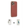 MARSİLYAN™- iPhone 13 Pro Max Kılıf Yankı Serisi - Şeffaf Pasifik Cam Ekran Koruyucu + Shine Kamera Lens - GD