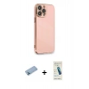 MARSİLYAN™- iPhone 13 Pro Max Kılıf Yankı Serisi - Şeffaf Pasifik Cam Ekran Koruyucu + Shine Kamera Lens Koruma Cam - MI