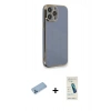 MARSİLYAN™- iPhone 13 Pro Max Kılıf Yankı Serisi - Şeffaf Pasifik Cam Ekran Koruyucu + Shine Kamera Lens Koruma Cam - MI