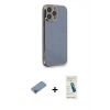 MARSİLYAN™- iPhone 13 Pro Max Kılıf Yankı Serisi - Şeffaf Pasifik Cam Ekran Koruyucu + Shine Kamera Lens Koruma Cam - PE