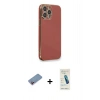 MARSİLYAN™- iPhone 13 Pro Max Kılıf Yankı Serisi - Şeffaf Pasifik Cam Ekran Koruyucu + Shine Kamera Lens Koruma Cam - PE