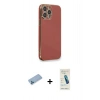 MARSİLYAN™- iPhone 13 Pro Max Kılıf Yankı Serisi - Şeffaf Pasifik Cam Ekran Koruyucu + Shine Kamera Lens Koruma Cam - MI