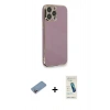 MARSİLYAN™- iPhone 13 Pro Max Kılıf Yankı Serisi - Şeffaf Pasifik Cam Ekran Koruyucu + Shine Kamera Lens Koruma Cam - PE