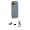 MARSİLYAN™- iPhone 13 Pro Max Kılıf Yankı Serisi - Şeffaf Pasifik Cam Ekran Koruyucu + Renkli Kamera Lens Koruma Cam - TU