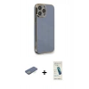 MARSİLYAN™- iPhone 13 Pro Max Kılıf Yankı Serisi - Şeffaf Pasifik Cam Ekran Koruyucu + Renkli Kamera Lens Koruma Cam - YL