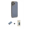 MARSİLYAN™- iPhone 13 Pro Max Kılıf Yankı Serisi - Siyah 6D Mat Seramik Hayalet Nano Ekran Koruyucu + Shine Kamera Lens Koruma Cam - PE