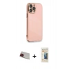 MARSİLYAN™- iPhone 13 Pro Max Kılıf Yankı Serisi - Siyah 6D Mat Seramik Hayalet Nano Ekran Koruyucu + Rainbow Kamera Lens Koruma Cam - KI