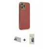 MARSİLYAN™- iPhone 13 Pro Max Kılıf Yankı Serisi - Siyah 6D Mat Seramik Hayalet Nano Ekran Koruyucu + Rainbow Kamera Lens Koruma Cam - REGD