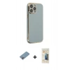 MARSİLYAN™- iPhone 13 Pro Max Kılıf Yankı Serisi - Siyah 6D Mat Seramik Hayalet Nano Ekran Koruyucu + Shine Kamera Lens Koruma Cam - GI
