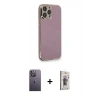 MARSİLYAN™- iPhone 13 Pro Max Kılıf Yankı Serisi - Siyah Bilvis 3D Cam Ekran Koruyucu + Neon Fosforlu Kamera Lens - BZ