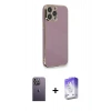 MARSİLYAN™- iPhone 13 Pro Max Kılıf Yankı Serisi - Siyah Bilvis 5in1 3D Magic Cam Ekran Koruyucu + Neon Fosforlu Kamera Lens - BZ