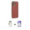 MARSİLYAN™- iPhone 13 Pro Max Kılıf Yankı Serisi - Siyah Bilvis 5in1 3D Magic Cam Ekran Koruyucu + Shine Kamera Lens - GD