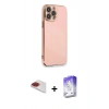 MARSİLYAN™- iPhone 13 Pro Max Kılıf Yankı Serisi - Siyah Bilvis 5in1 3D Magic Cam Ekran Koruyucu + Pers Alüminyum Kamera Lens - KI