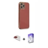 MARSİLYAN™- iPhone 13 Pro Max Kılıf Yankı Serisi - Siyah Bilvis 5in1 3D Magic Cam Ekran Koruyucu + Pers Alüminyum Kamera Lens - KI
