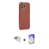 MARSİLYAN™- iPhone 13 Pro Max Kılıf Yankı Serisi - Siyah Bilvis 5in1 3D Magic Cam Ekran Koruyucu + Pers Alüminyum Kamera Lens - SABE